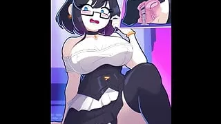 Katherine masturbates in front of a guy