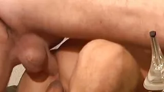 DP threesome with hot blonde German slut