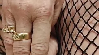 Close-up vibrator in Lory's pussy