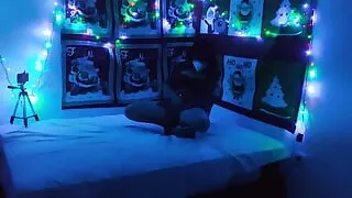 Christmas lights make me slutty and a whore in my bed