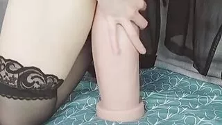 The Second Try Test with Mr.hankey's Xl Dildo