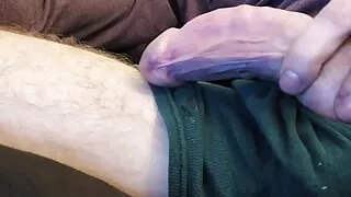 Grandpa's secret massage on big straight cock.