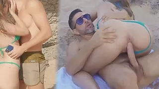 Hot White Bubble Butt Portuguese Gets Picked up in the Beach