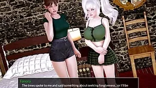 Mythic Manor (by Jikey) V0.22 - Busty Babe Having Sex in the Woods (1-3)