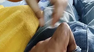 Sexy and hot bhabhi Nusrat chitting her husband to fuck husband friend