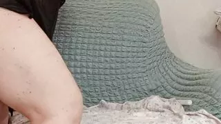 Mother-in-law and toy her big pussy