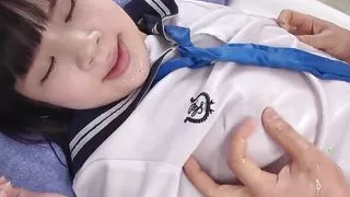 Uncensored Japanese Nuru Massage Creampie Sex with Petite Cosplay Teen 18 by Client