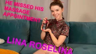 Lina's Massage Client - Solo Amateur Striptease Oil and Masturbation