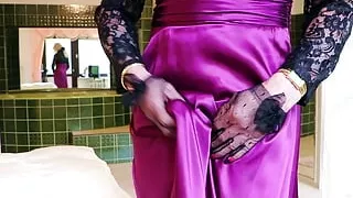 Cum On Purple Satin - it is just hot stuff