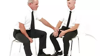 Missionary Boys - Cute Catholic Boy Jack Waters Drills Hunky Priest Dale Savage's Tight Asshole