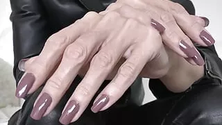 Lady Victoria Valente - Beautiful Hands, Cocoa Fingernails, JOI with Nipple Treatment and Alternating Testicle Stretching
