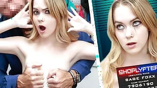 Shoplyfter - Small Titted Teen Thief Sage Fox Gets Caught Red-handed
