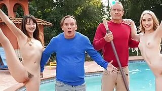 Step Daughters Emma Starletto & Lana Smalls Seduce Stepdads During No Nut November - DaughterSwap