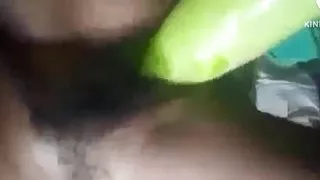 Sex with pumpkin without boyfriend.