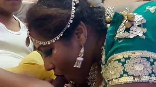 Suhag rat--- Frist night after marriage -- newly bride eating cum like a bitch