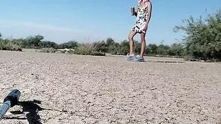 Hot Femboy Ladyboy Walks In Mini Skirt And Sandals In Public With Very Hot Ass