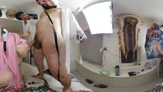 This Hot Pink Hair Crazy Girl 360 Night - Best Vr Experience