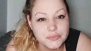 Quick Fuck and Facial for the Slut Wife