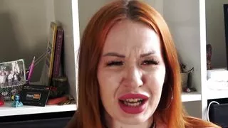 My ginger beauty gets a taste and doggy