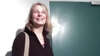 Horny Blonde Lady Stuffing a Dildo Deep Inside Her