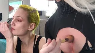 Male to Female Makeover - Cleavage and Eyeliner
