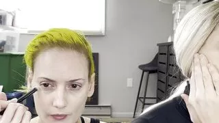 Drag Queen and Woman Makeover Transformation  - Foundation and Eye Shadow