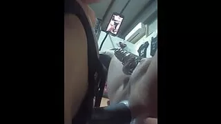 Strap on Stories -pegging -slut Puppet Caged & Slut Hole Pumped Until He Erupts. Close up POV's