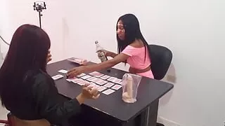 I'm celebrating the new year with my best friend and we're having fun playing sex poker