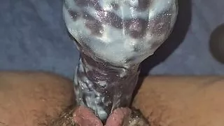 Fucking sexywifedd big lippy pussy with cumming dildo