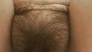 stepmother in dress and without underwear in the bathroom touches herself