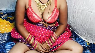 hot sexy sali's jija new year red saree suhag rat sex whole night pussy fuck