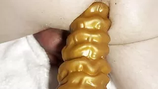 4K! Huge 16" Silicone Fantasy Dildo On HiSmith Fuck Machine!! Wow!