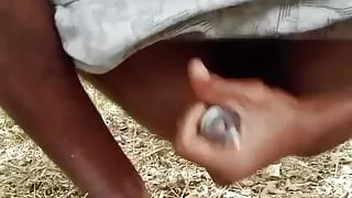 Indian telugu guy jerkoff at jungle outside and he talk dirty on dick suck in some telugu language state of Telangana