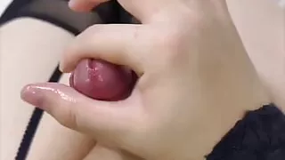 Ladyboy jerking off