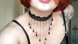 Strip in see-through lingerie