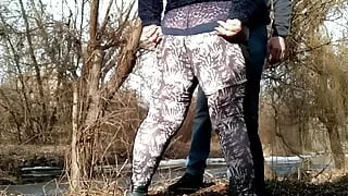 My mother in law's hairy pussy on a frosty street