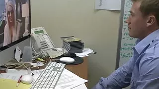 Stacey Saran a MILF with light hair gets her pussy fucked