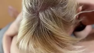 I want to fuck the neighbor, he is very nervios and does not get hard but cums in my mouth - HOT WIFE