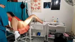 exam woman in the red