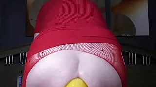 Big Banana Dildo in My Ass