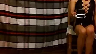 Joselynne Crossdreser In High Heels And Short Dress Show Ass And Legs