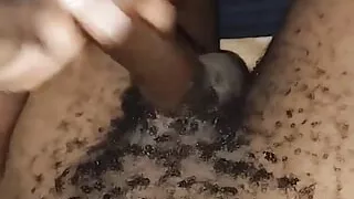 Hairy Kenyan Twink Vigorously Stroking His Hard Dick. Part 2