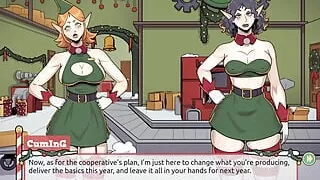 Claus' Secret Surprise XMAS HENTAI Game Ep.2 christmas factory making SEXTOY now !