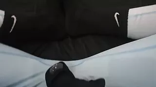 cum on my nike socks