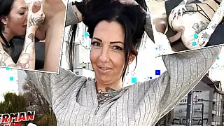 GERMAN SCOUT - Inked German Cougar Sara Deluxe with Big Ass First Time Casting Fuck after Pick Up in Berlin