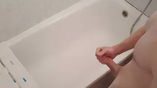 Bully jerks off in the bathroom