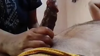 Malayalee Suvarna sucks her husband's cock and drains his milk
