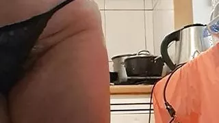 stepmother in the kitchen, cleaning up the dirty