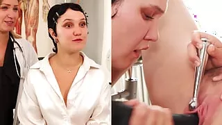 Ersties - Lesbian role play on the examination chair