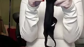 Stuffing a Thong in My Tight Pussy